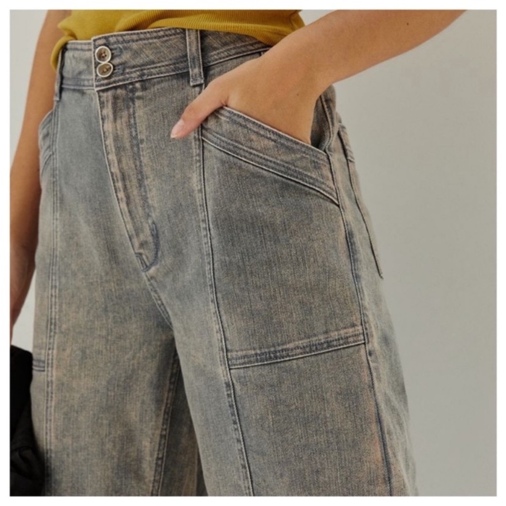 Pilcro Straight Seamed High-Rise Jeans
